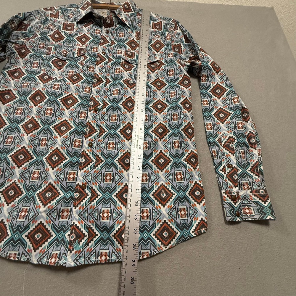 Cody James Authentic Western Apparel Pearl Snap Long Sleeve Shirt Men Size Small - Picture 5 of 9